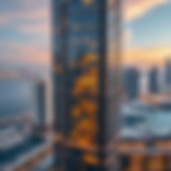 Dubai Marina View from Marina Plaza Breathtaking view of Dubai Marina surrounding Marina Plaza