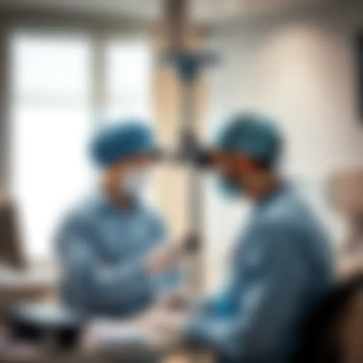 Healthcare Professionals at Work Healthcare professionals conducting a medical examination