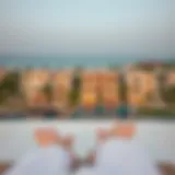 Aerial view of Movenpick Coral Island highlighting luxury villas