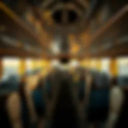 Comfortable bus interior showcasing seating and amenities.