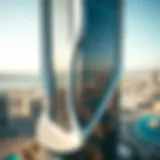 Aerial view of One Za'abeel showcasing its unique design