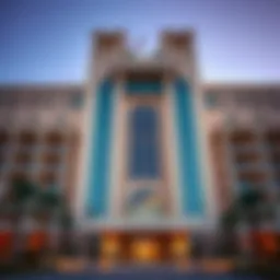 Luxurious facade of a premier hotel in Dubai