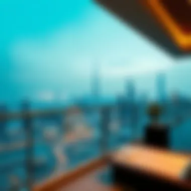 Breathtaking Skyline Views from Hotel Terraces Stunning view from a hotel terrace overlooking the skyline