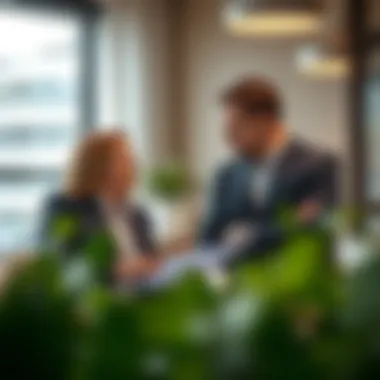 Real Estate Agent Consultation A knowledgeable real estate agent discussing with a client