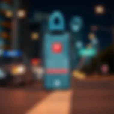 RTA Parking Application on Smartphone Smartphone displaying RTA parking app