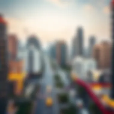 A vibrant cityscape of Dubai highlighting urban development influenced by Smart Dubai Office initiatives.