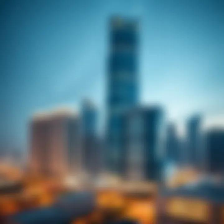 Key Landmark in Dubai's Evolving Skyline Standard Chartered Tower in the skyline of Dubai
