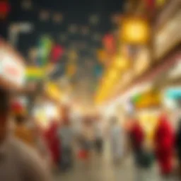 Eid celebration in a vibrant market