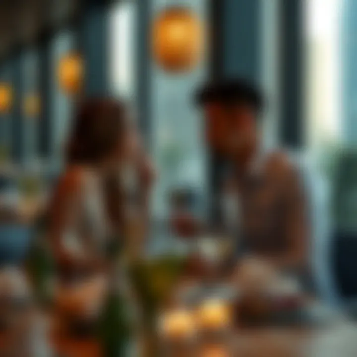 Culinary Romance in Luxury Intimate dining setting in a luxury restaurant