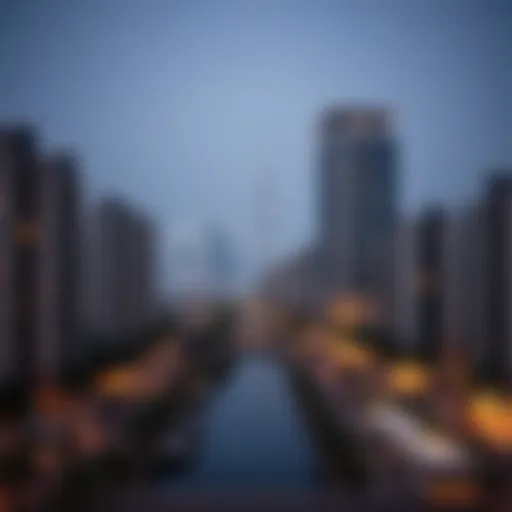 A tranquil view of Dubai's skyline representing residential areas
