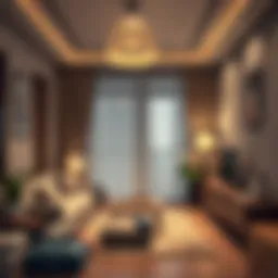Illustration of an apartment interior showcasing personal belongings
