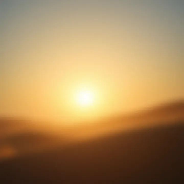 Desert Morning Light in Dubai Desert landscape bathed in the early morning light