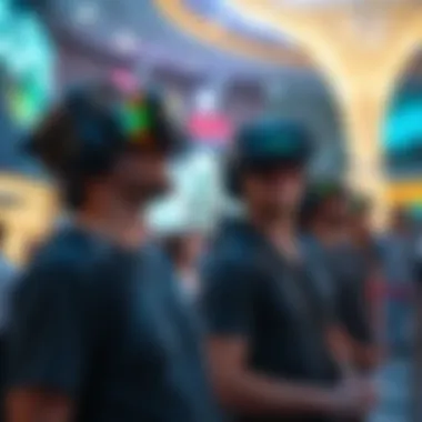 Visitors enjoying the VR Park experience