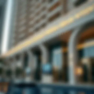 Architectural details showcasing Wyndham Dubai Marina's design