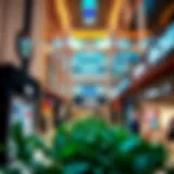 Interior view of Yas Mall showcasing shops